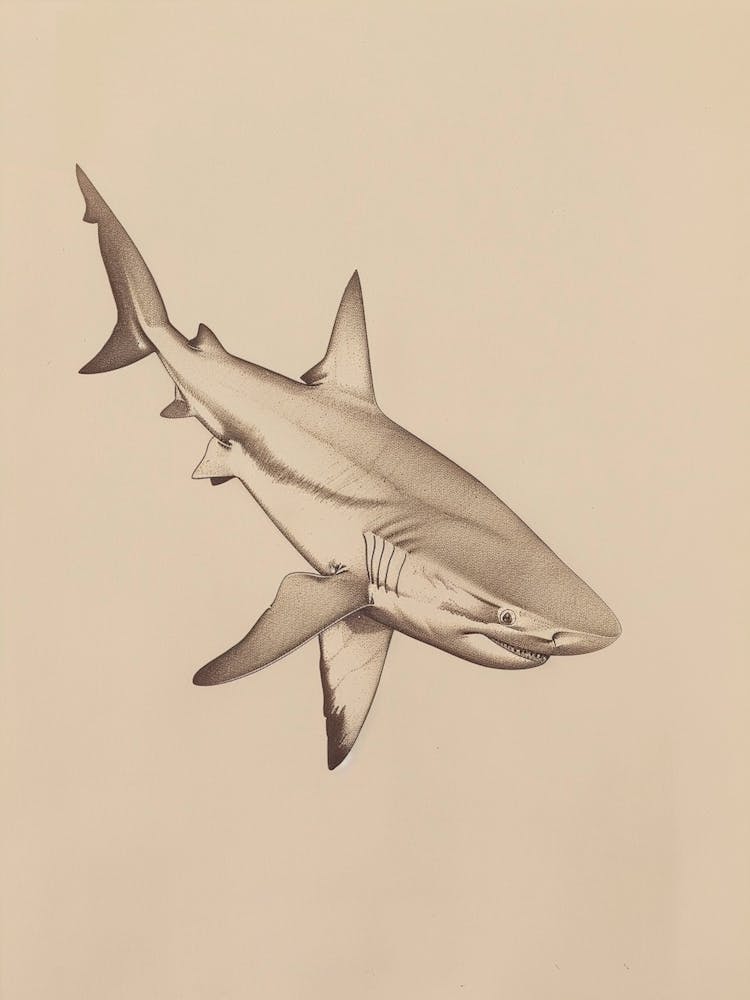 Cookiecutter Shark Vintage Illustration 6