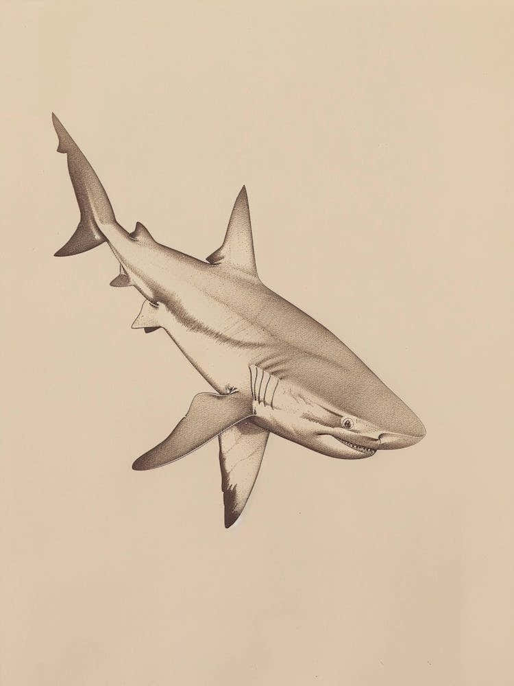 Cookiecutter Shark Vintage Illustration 6