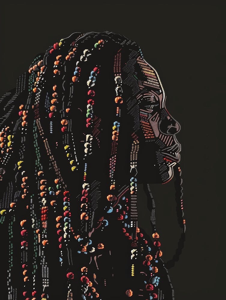 Portrait Of A Woman With Dreadlocks