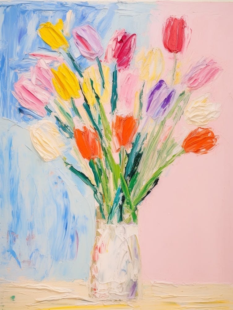 Flower Painting Fauvist Style Tulip 2