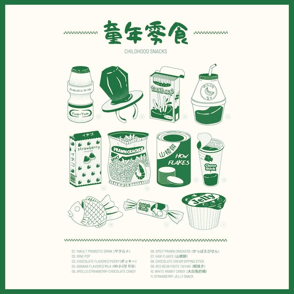 Childhood Snacks Green Square