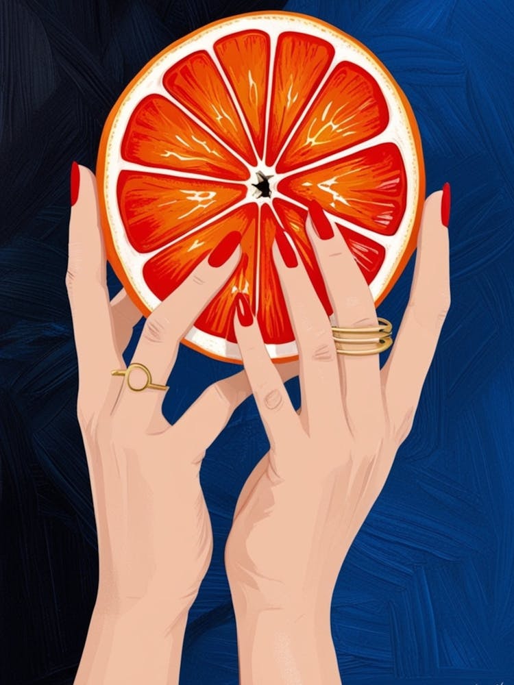 Woman Holding A Grapefruit 2