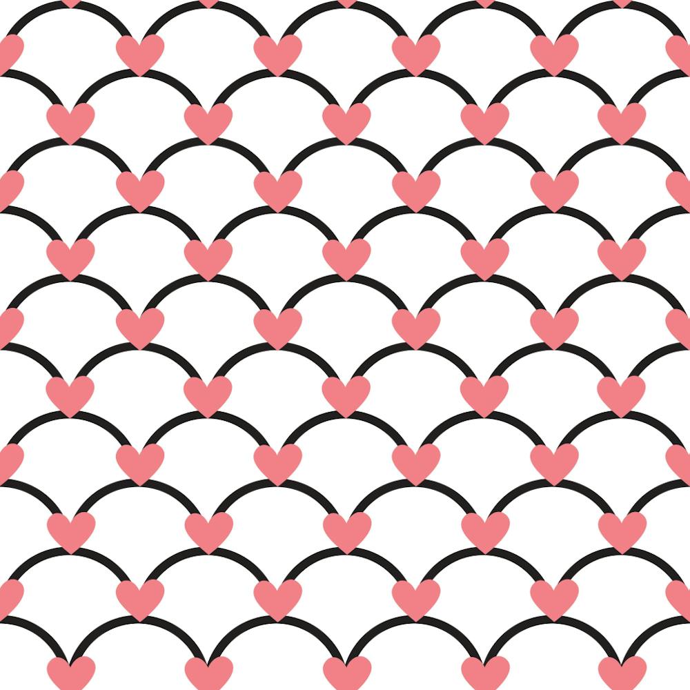 Pink And Black Hearts