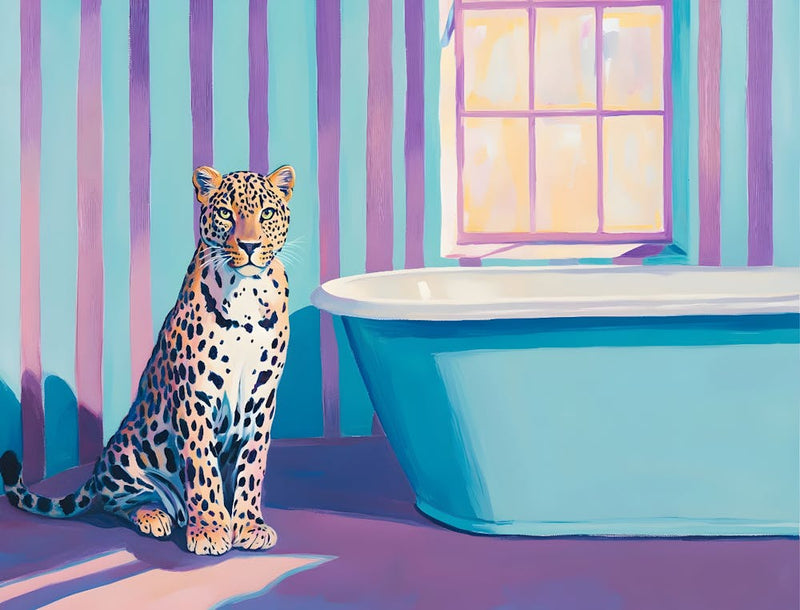 Leopard In The Bath