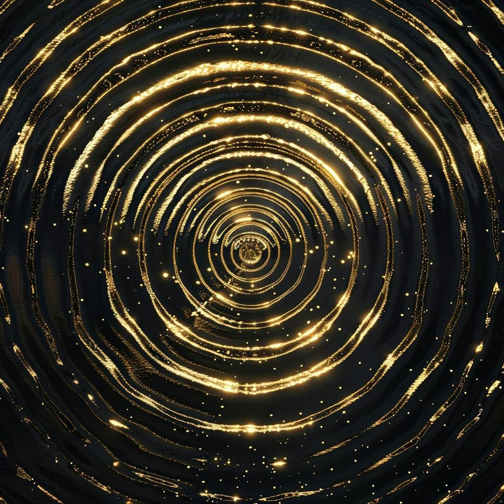 Abstract Golden Swirls 1