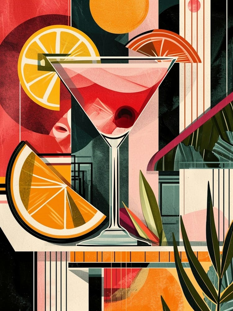 Fruity Art Deco Cocktail 2