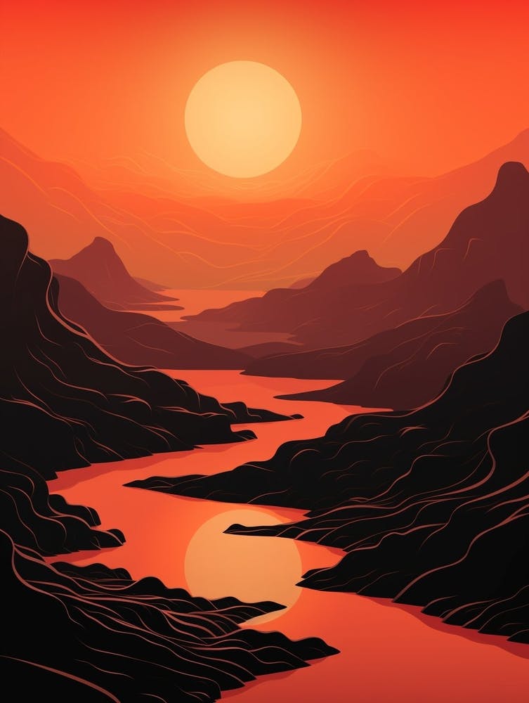 Volcanic Abstract Minimalist 5
