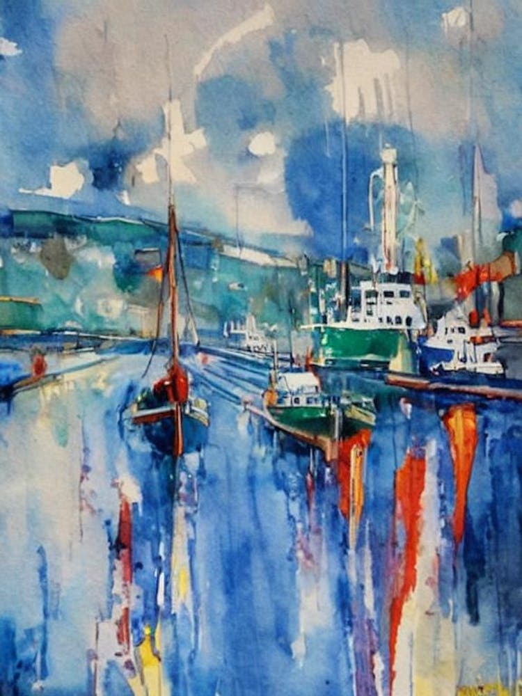 Port Of Belfast Northern Ireland Abstract Block 1 harbour