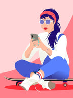 Skater Girl With Sunglasses