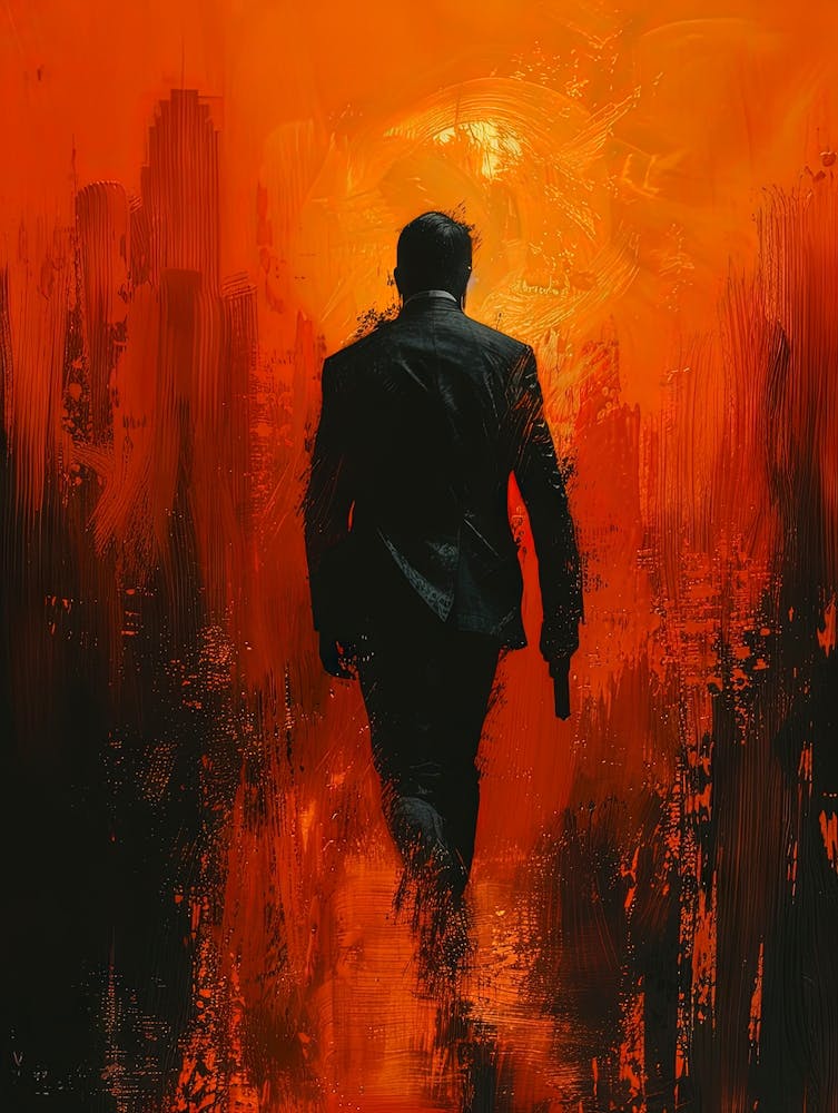 Homme en Noir - Impression sur Toile