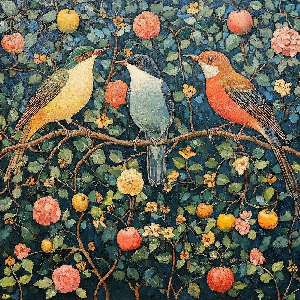 Birds In A Tree Art 2