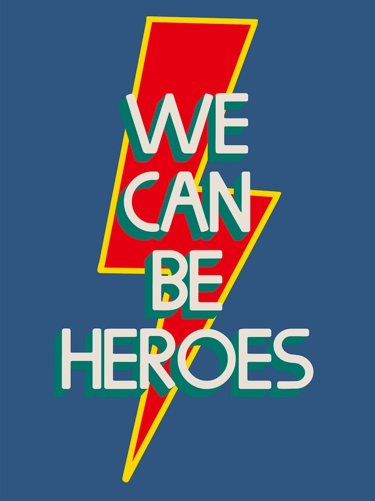 We Can Be Heroes Lightning Bolt Blue