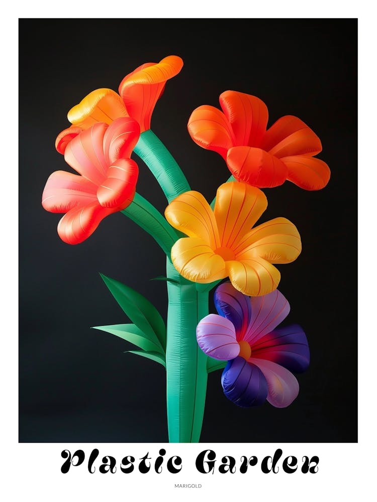 Bright Inflatable Flowers Poster Marigold 1
