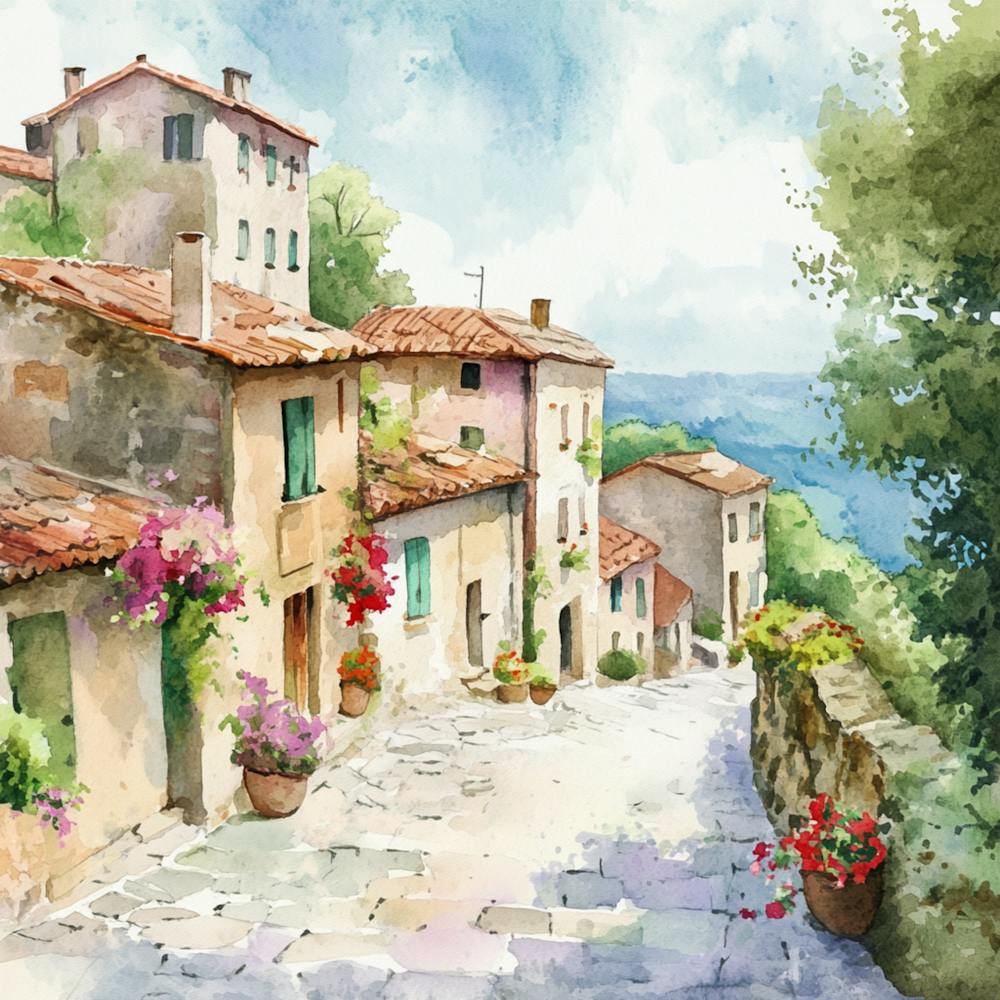 Italian Village Houses Backgrounds