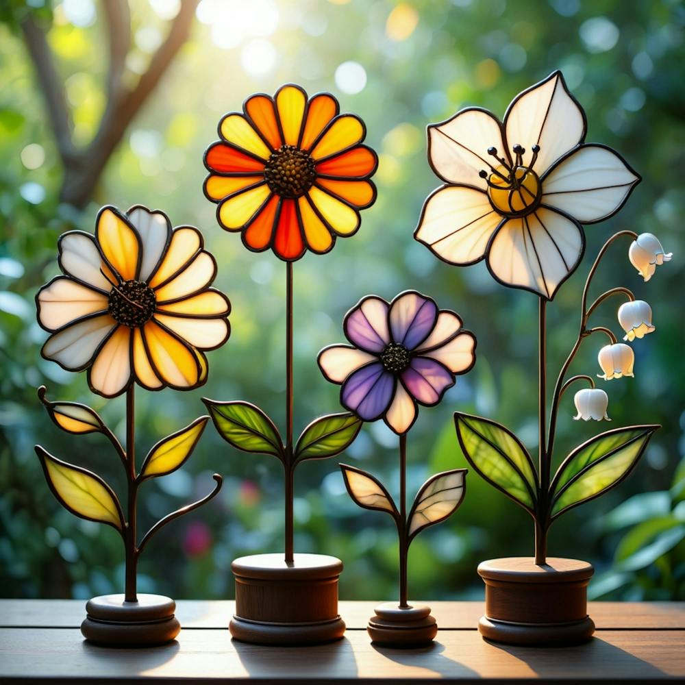 Stained Glass Flowers 1