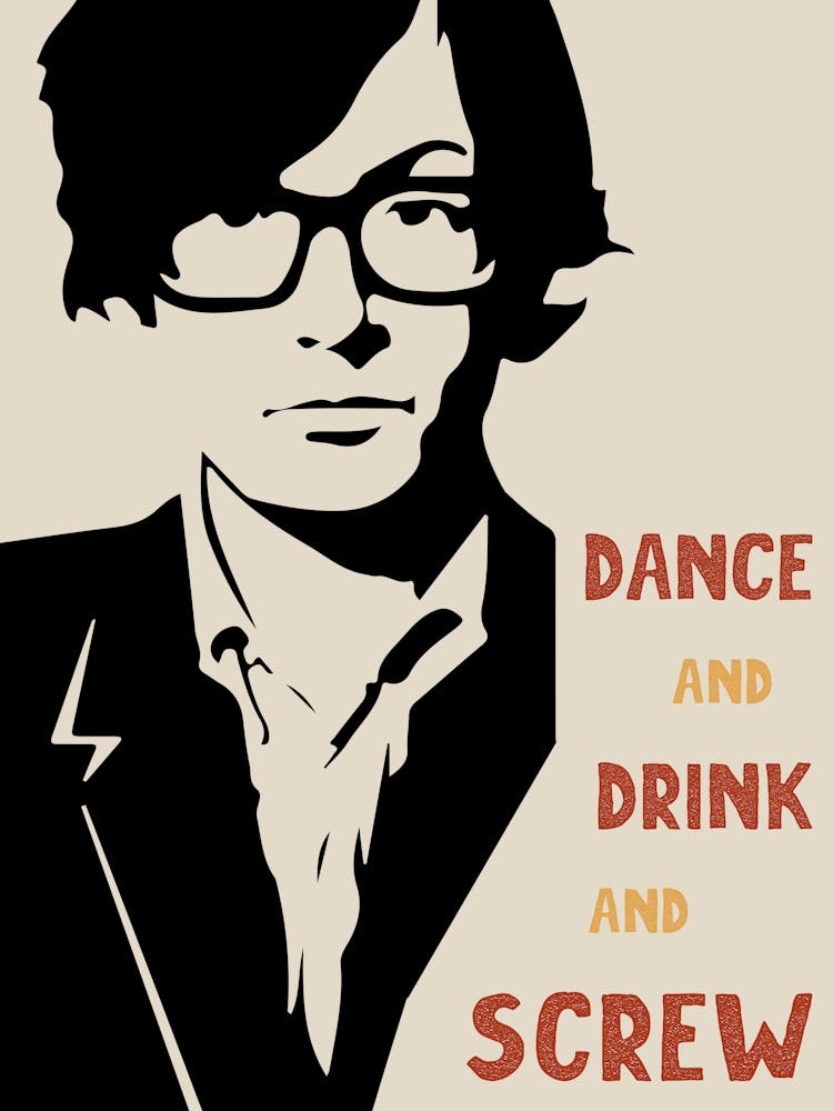 Pulp Music Poster Jarvis Cocker Common People Mid Century Modern Song Lyrics Print Music Album Poster Funky Wall Art Music Print 1