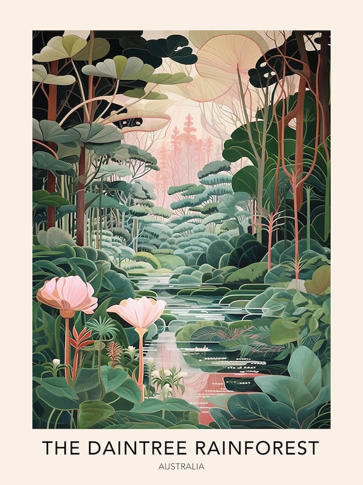 The Daintree Rainforest Australia Reiseposter