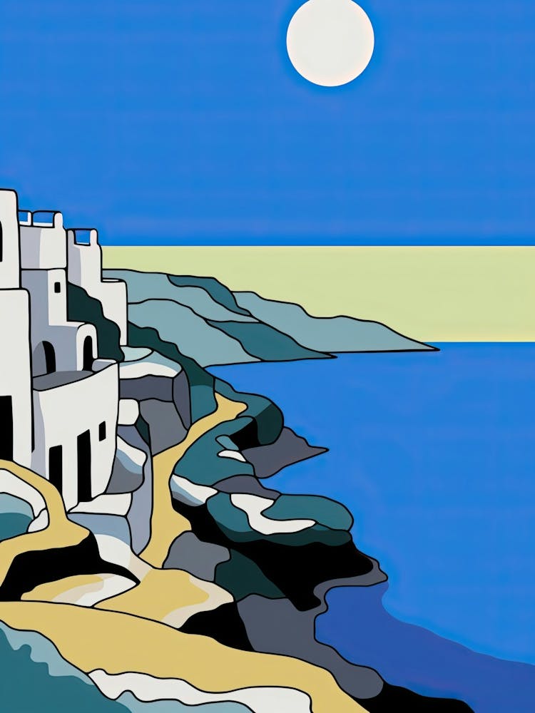 Minimal Design Style Of Santorini, Greece 1