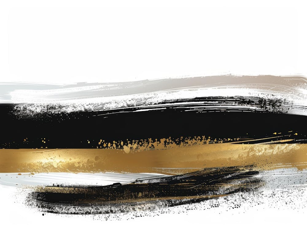 Gold und Schwarz Leinwanddruck 59