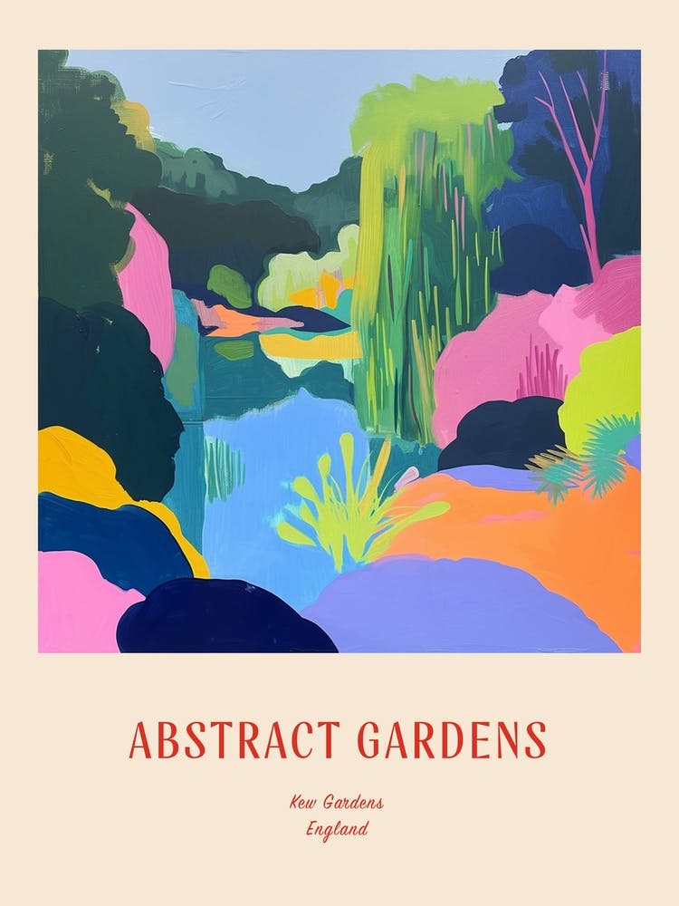 Colourful Gardens Kew Gardens United Kingdom 1 Red Poster