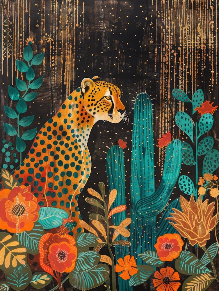 Cheetah In The Desert 1