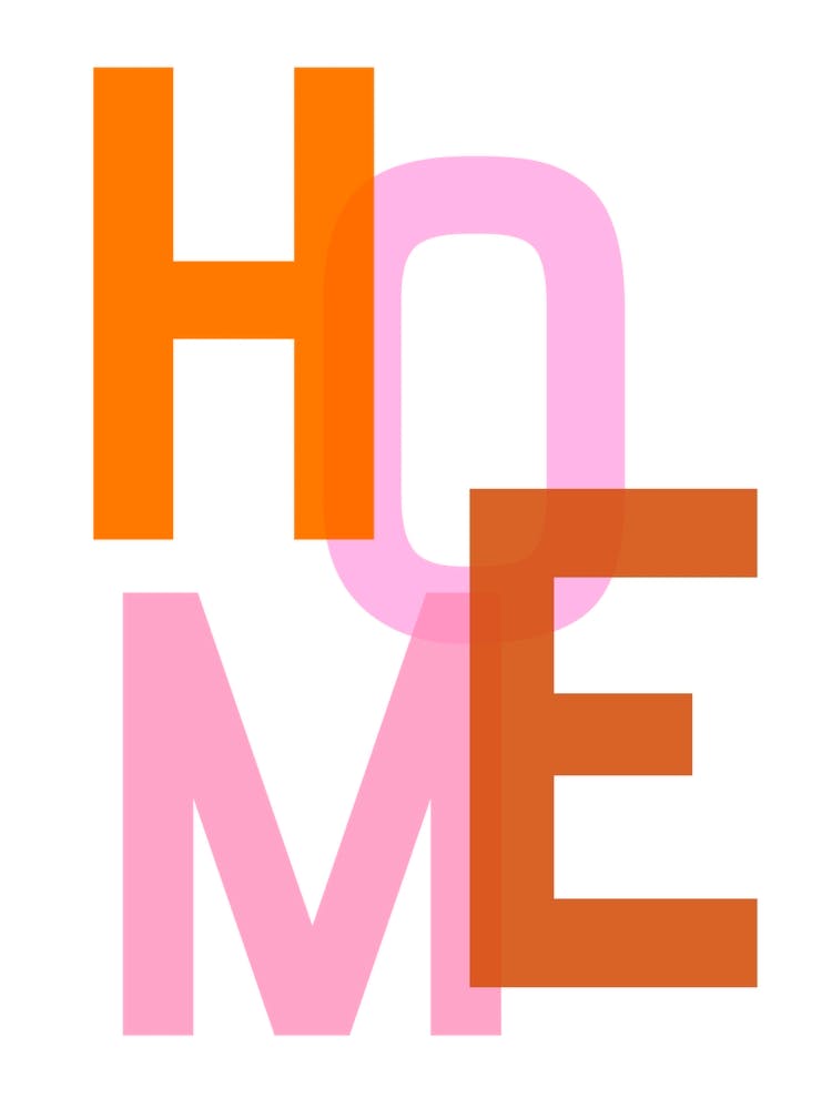 Home Typography Pink and Orange 1