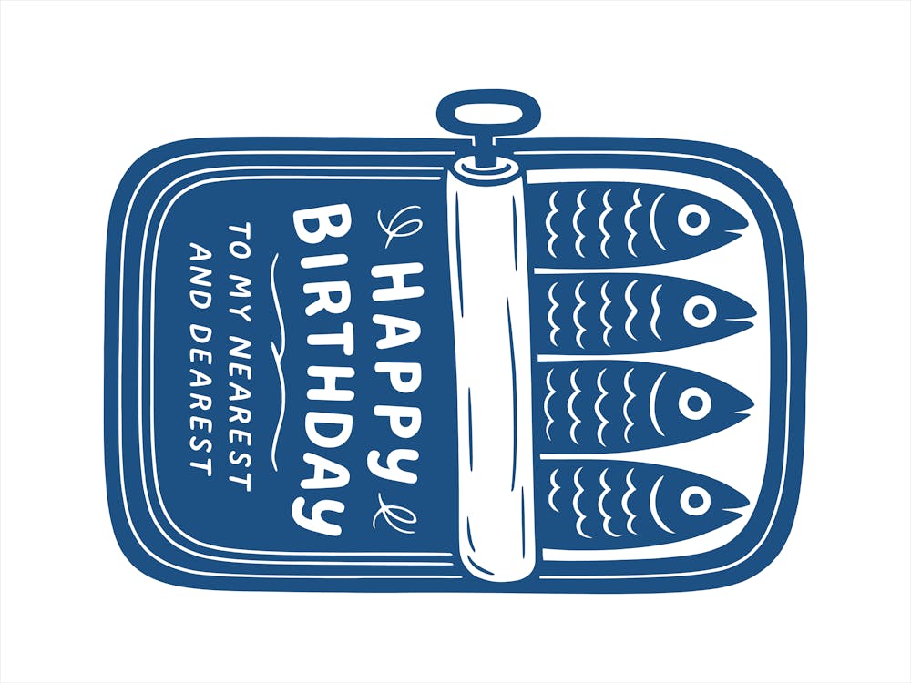 Alles Gute zum Geburtstag Sardinen