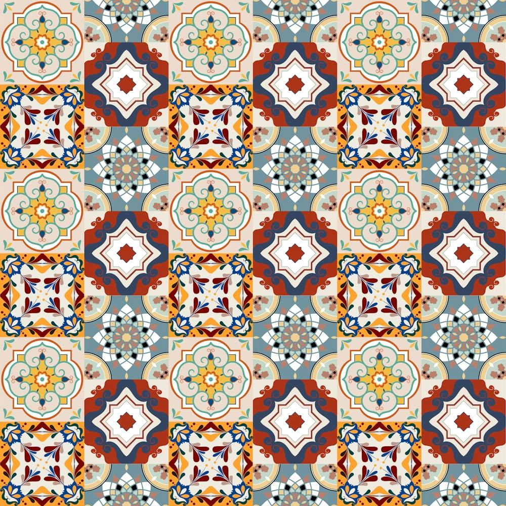 Azulejo - vector tiles, Portuguese tiles 6