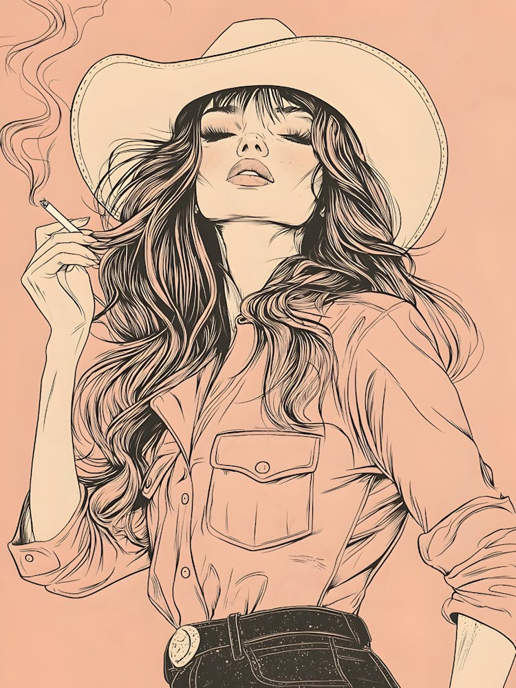 Cowgirl In A Hat