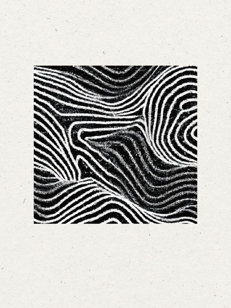 Wavy Lines Modern Artwork