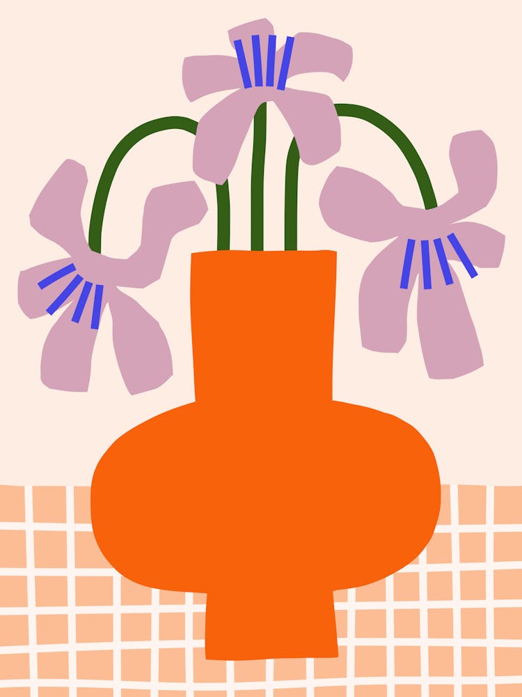 Colorful Flower Vase Print 6