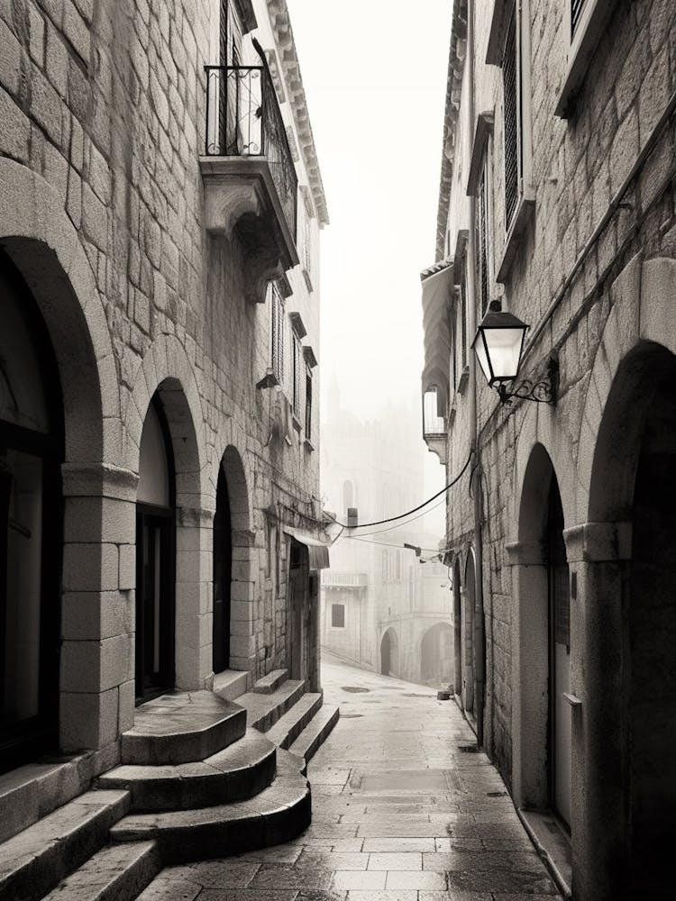 Dubrovnik Croatia Mediterranean Black And White Photography Analogue 4