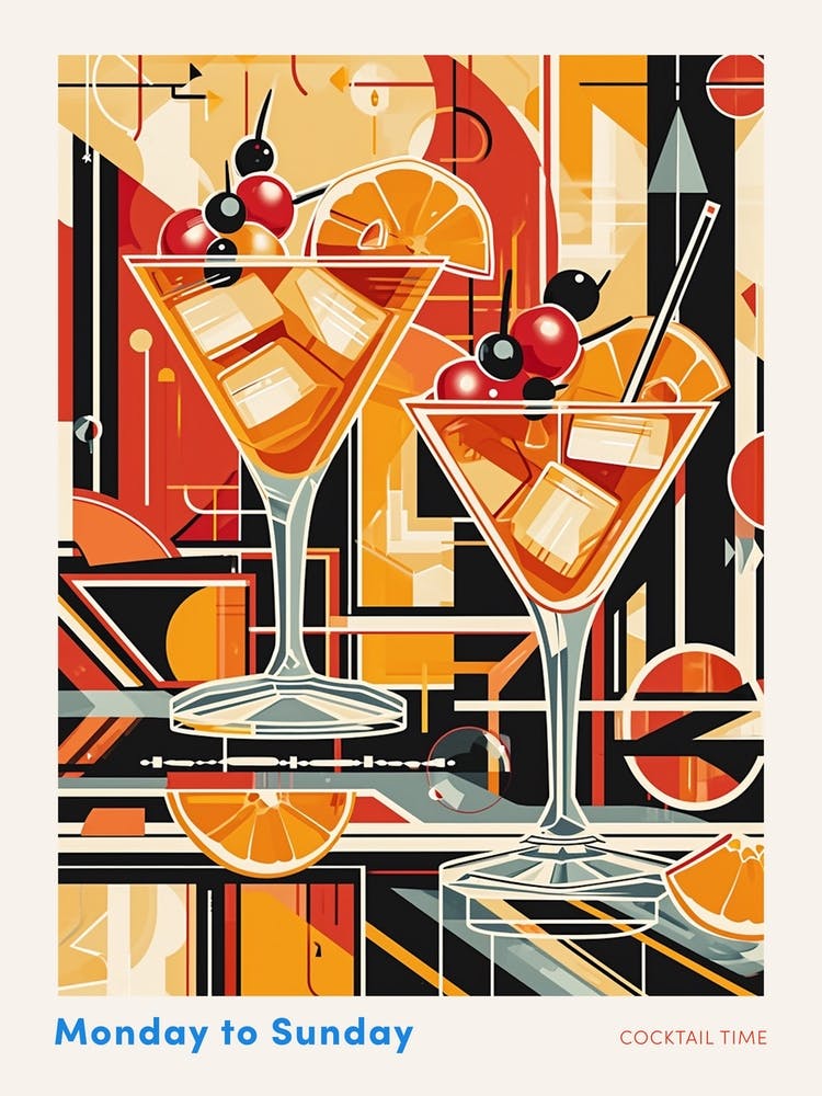Art Deco Cocktail Poster