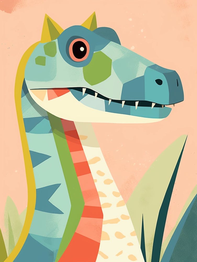 Colourful Dinosaur Baryonyx 2