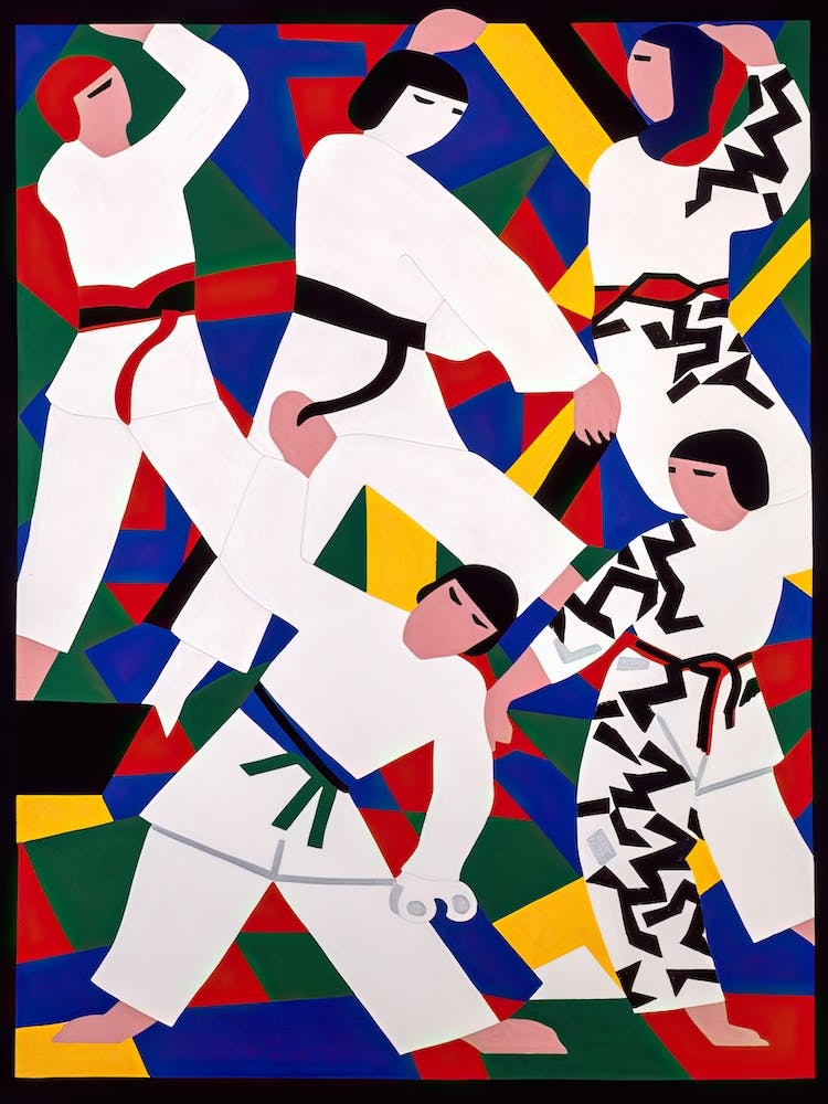 Taekwondo In The Style Of Matisse 3