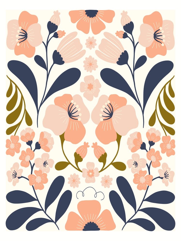 Floral - Peach Boho Botanical