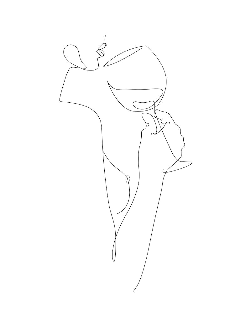 Woman Drinking Wine