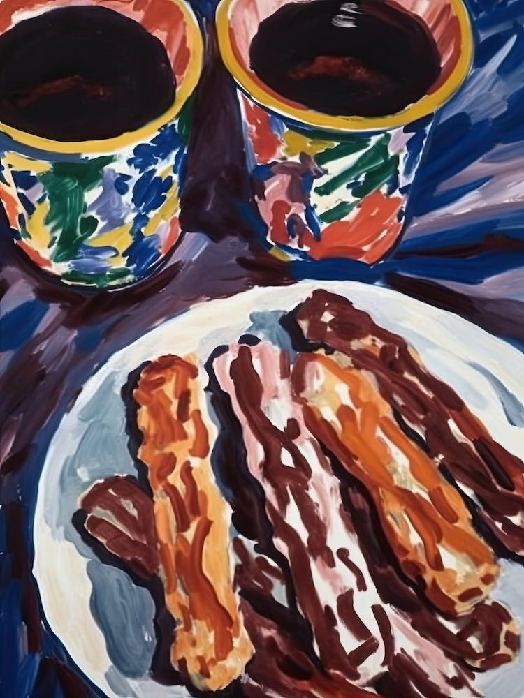 Chocolate Eclairs Painting 1