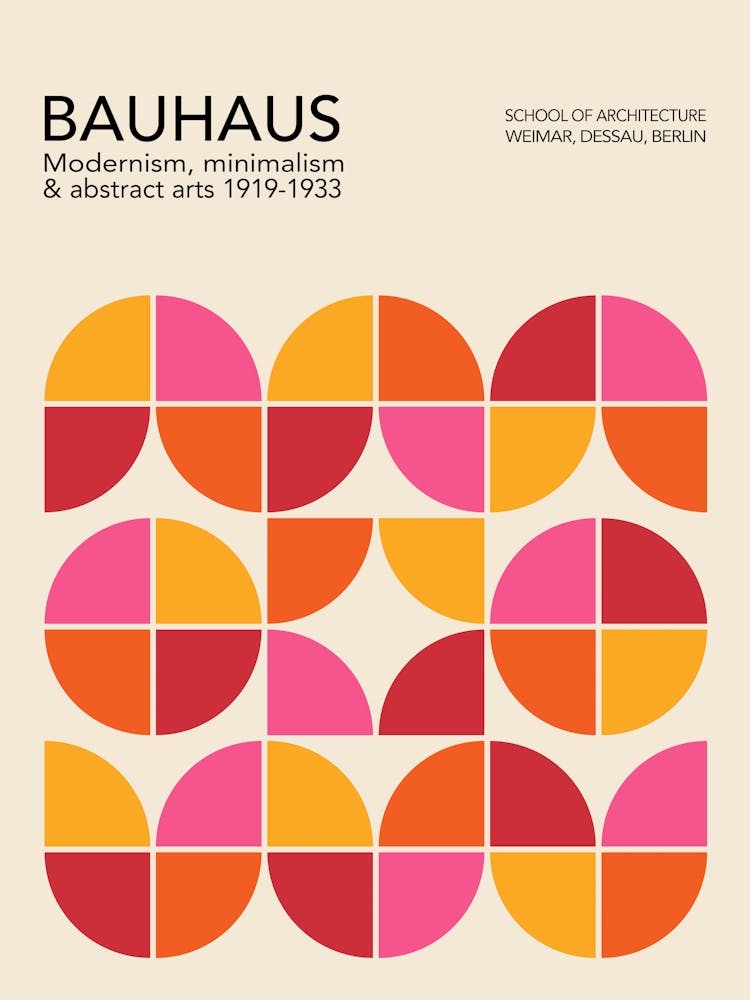 Pink And Orange Bauhaus