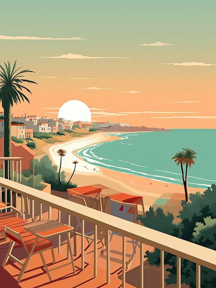 Costa Del Sol, Spain, Graphic Illustration 4