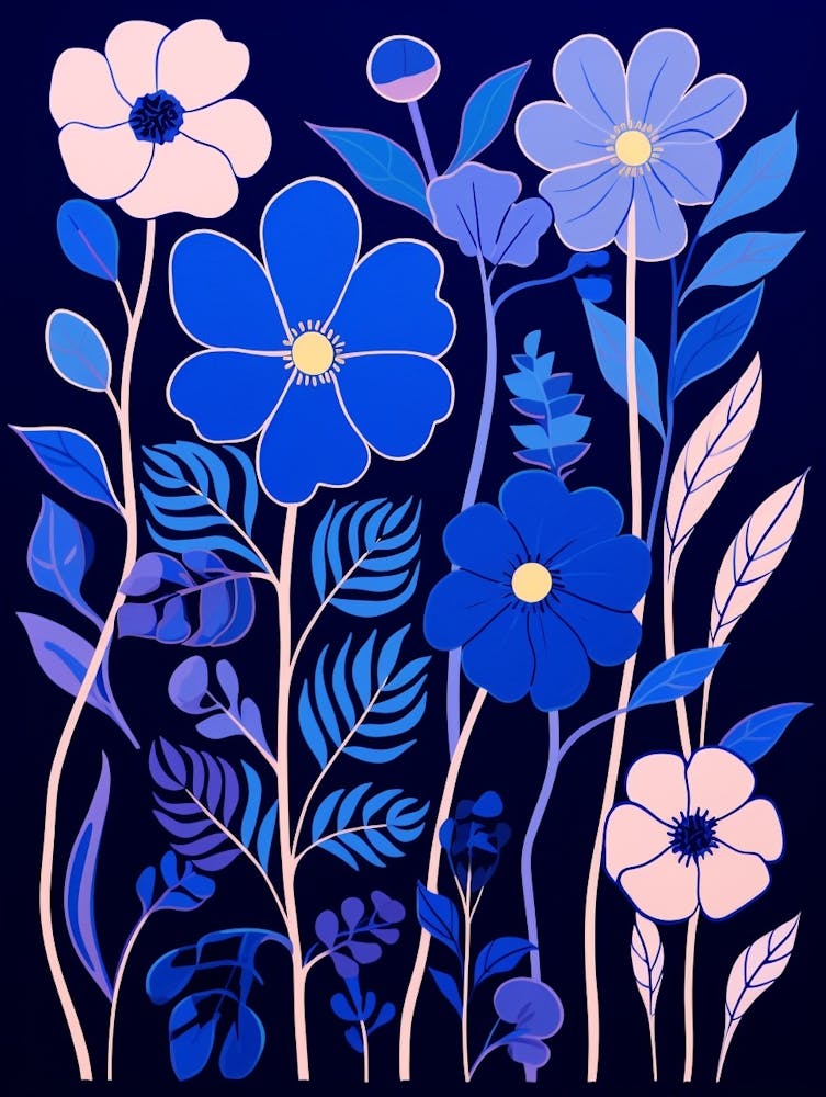 Blue Flower Illustration Statice 2