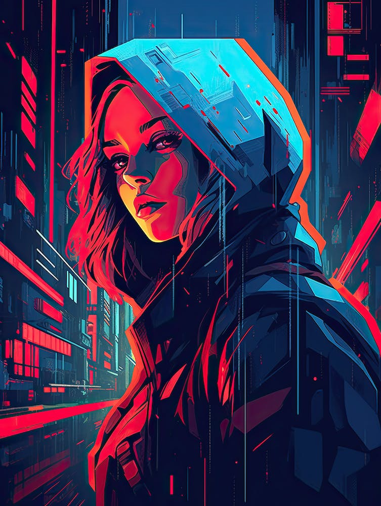 minimalism cyberpunk art