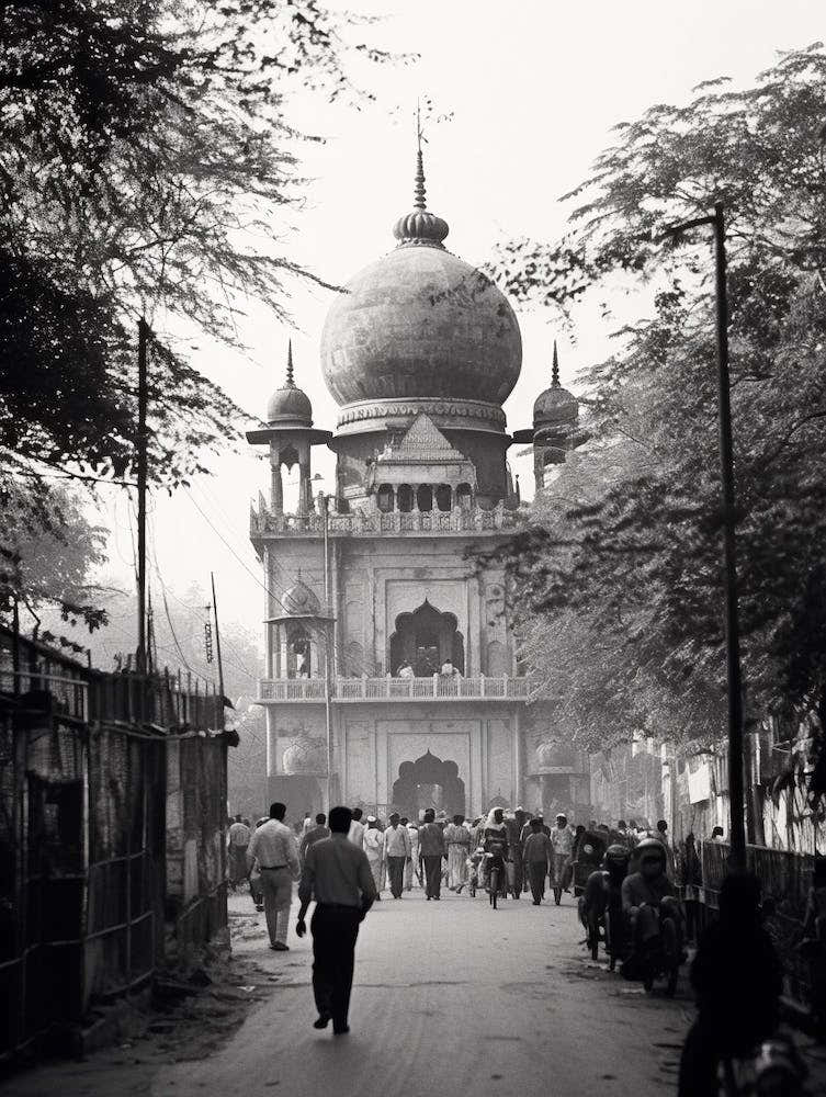 Ahmedabad, India, Black And White Old Photo 4