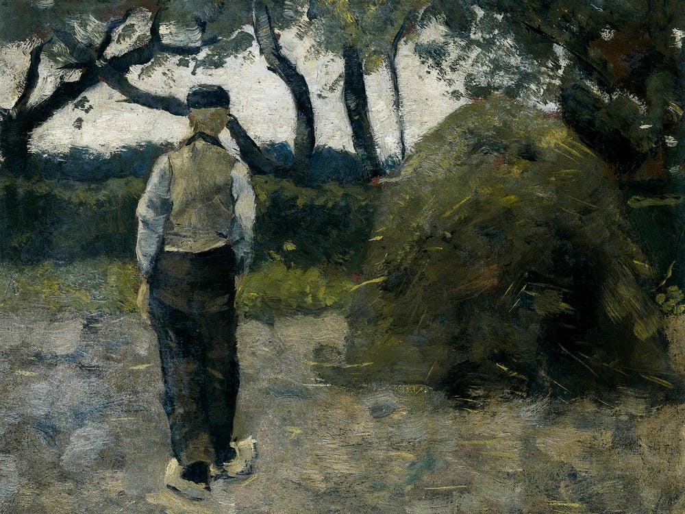 A Farmer Standing Near A Hay Stack (1889), Richard Roland Holst