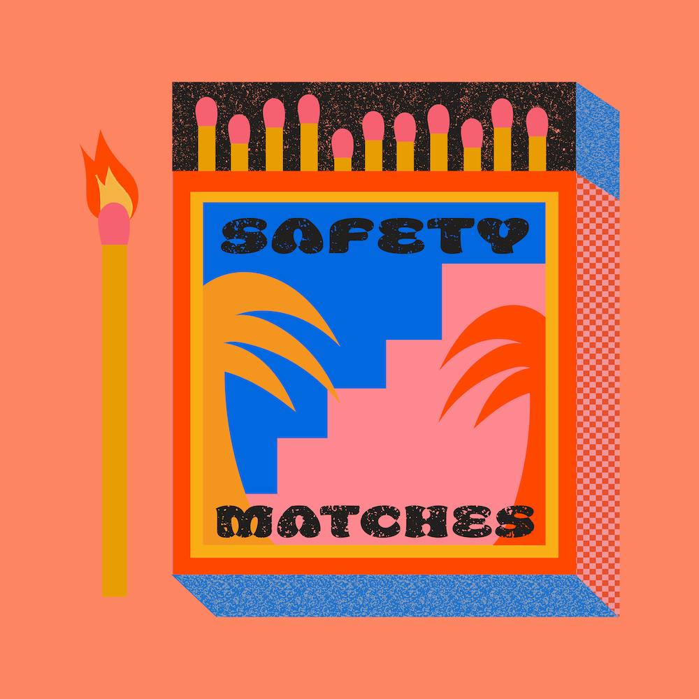 Graphic Palmtree Matchbox