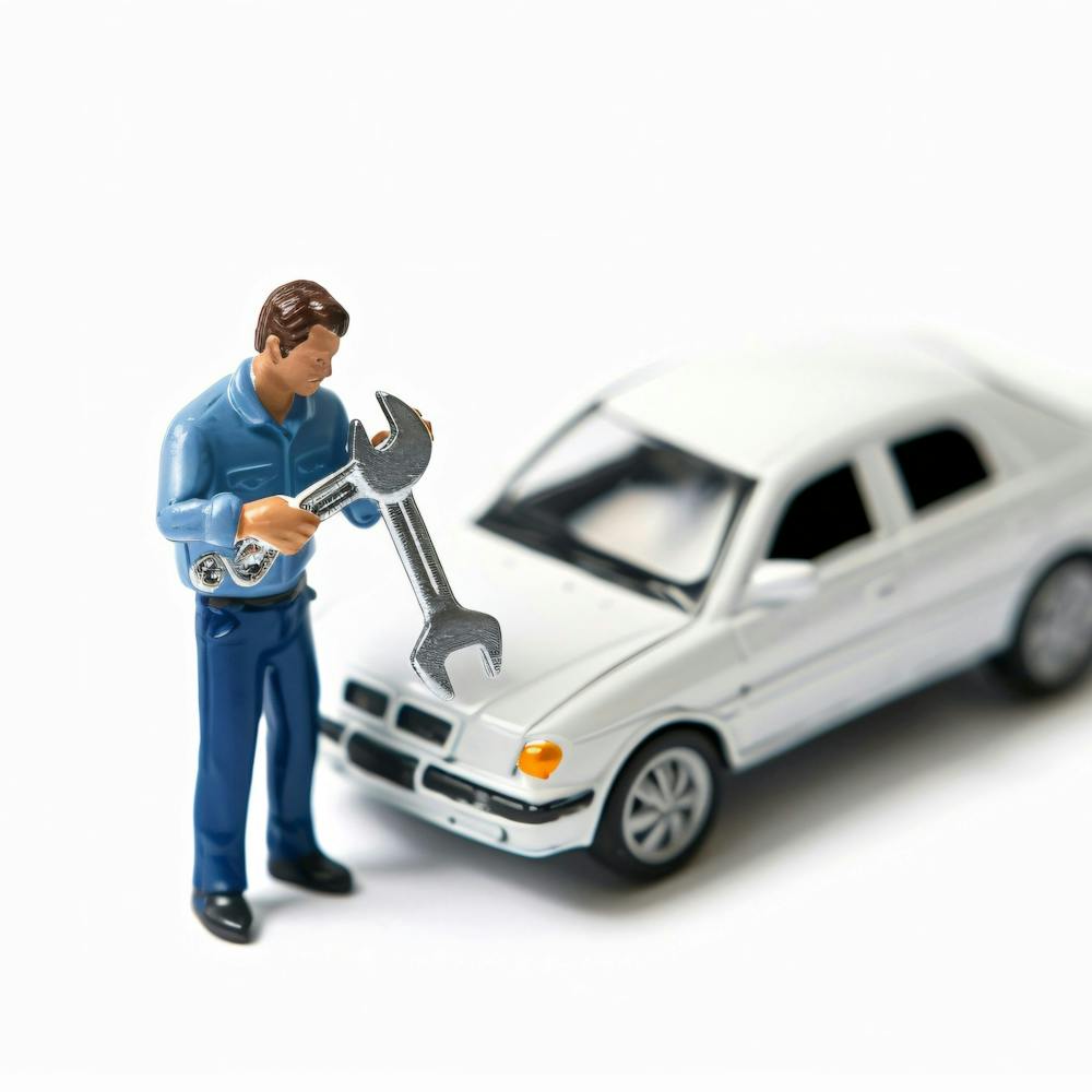 Mechanic Fixing A Car
