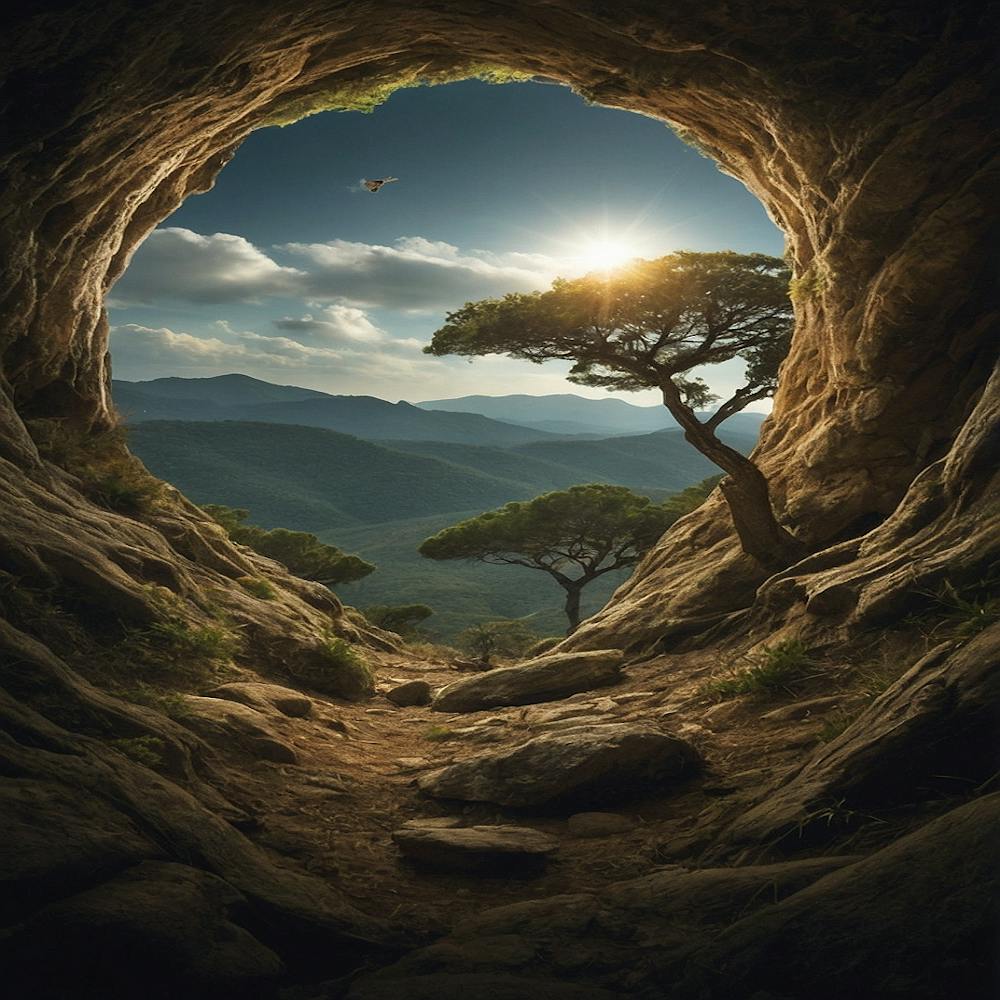 Tree In A Cave