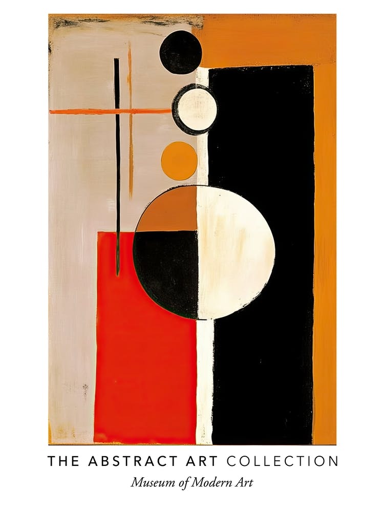 Orange Tones Abstract Painting 2 Exhibition Poster