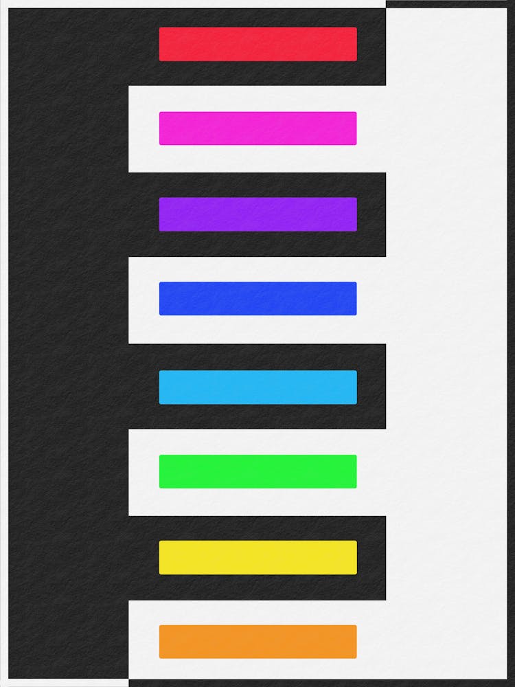 Rainbow Piano Keys