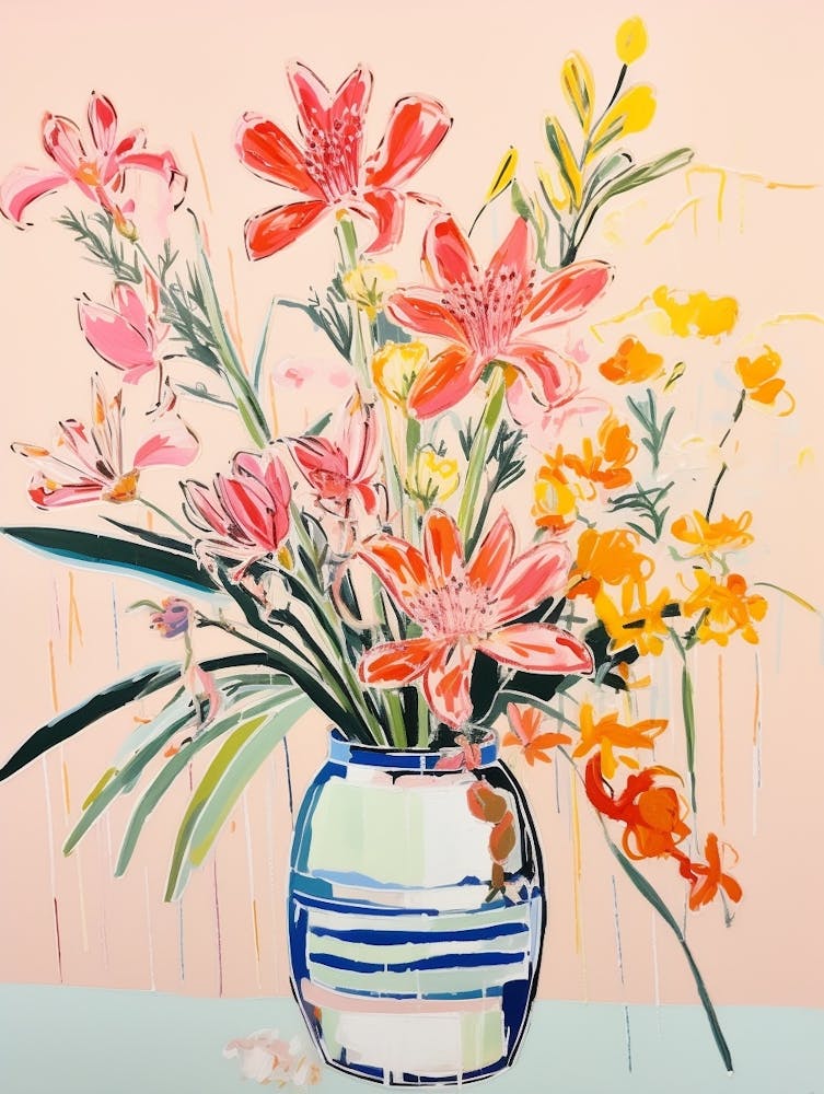 Flower Painting Fauvist Style Kangaroo Paw 3